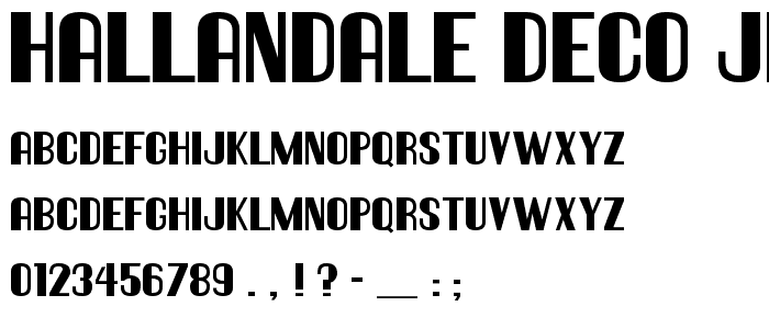 Hallandale Deco JL font